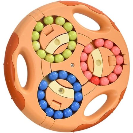 Magisk bønnekube (orange) - Lærende legetøj - Magisk bønnekube - Magisk bønnekube - Lille magiske bønner - Magisk bønne roterende fingerkube - 