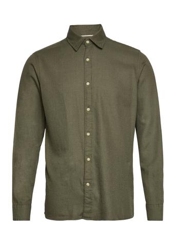 Slhslimrobin Shirt Ls W Camp Skjorte Uformell Grønn Selected Homme