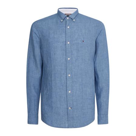 Tommy Hilfiger Pigment Dyed Linen Shirt Blå, Herre Skjorter