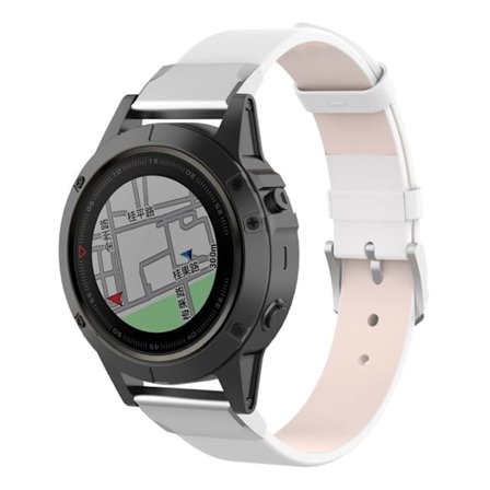 Garmin Fenix 5X klockband av läder - Vit
