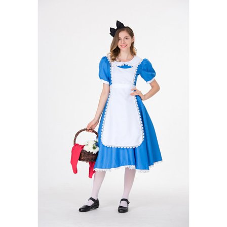 Halloween Kostym Vuxen Alice i Underlandet Cosplay Blå