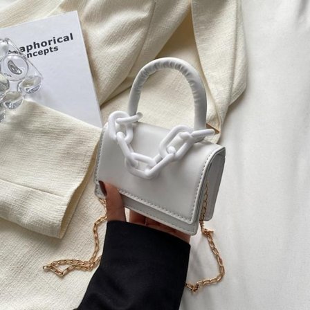 Kjede Dame Vesker Sommer Crossbody Bag HVIT