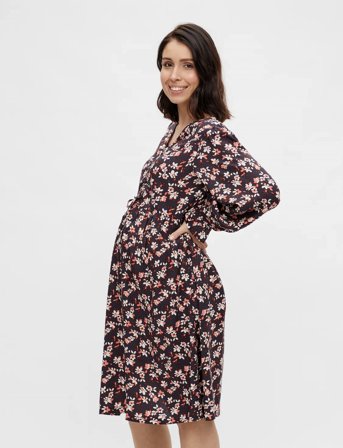 Mamalicious Mlalice L/S Woven Abk Dress A. - Multi/patterned - S