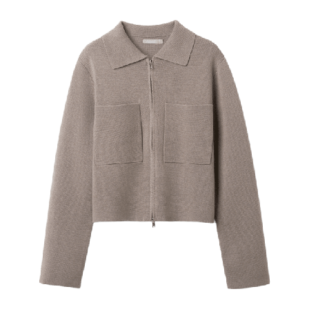 Å WOMAN Cardigan med dragkedja CROSS Tröjor Brun XS