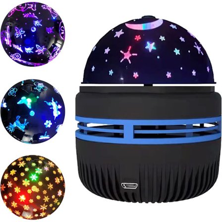 LED Galaxy Star Light projektorlampa för barnrum Mini Star Night Light 360° roterande