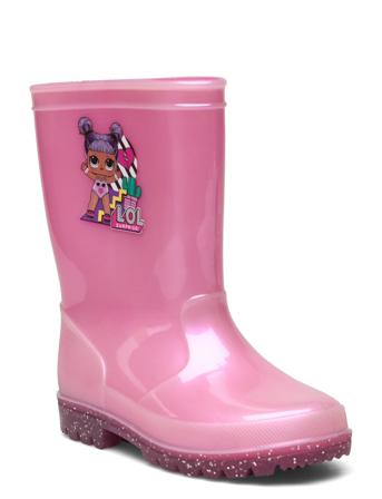 Lol Rainboots Shoes Rubberboots High Rubberboots Unlined Rubberboots Vaaleanpunainen L.O.L