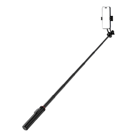 SELFIE STICK WC1Y2S TELESKOPSTATIV 1,3 M ALUMINIUMSLEGERING MED TELEFONHOLDER - SORT