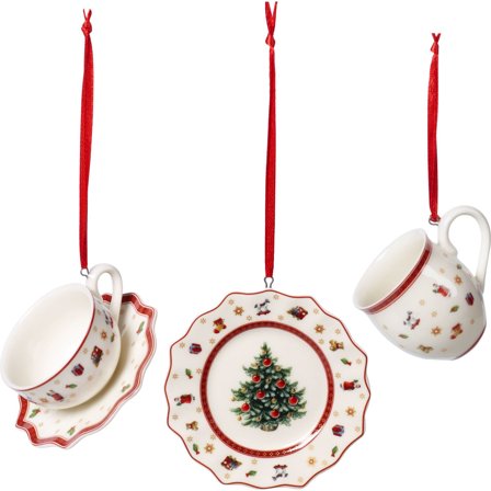 Villeroy & boch Toy's Delight julepynt serveringssæt 3 dele, hvid | KitchenOne