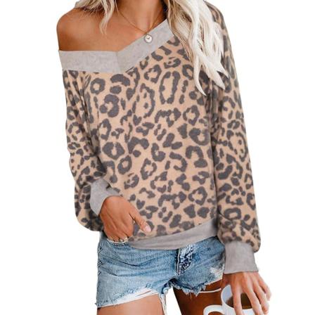 Kvinnor Geometrisk Lovely Trend Lantern Sleeve Summer C V-neck Shi