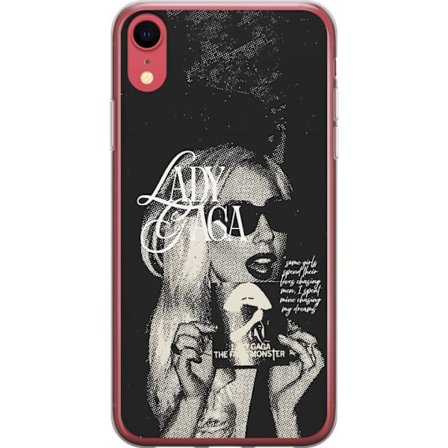 Yhteensopiva Puhelinkuori Apple iPhone XR Lady Gaga mustavalkoinen retrojuliste aurinkolaseilla ja pop-taide-estetiikalla