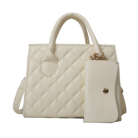 Enkel axel underarmsväska Liten fyrkantig väska VIT