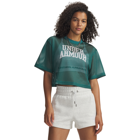 Under Armour Football Mesh Crop Tee Grønn