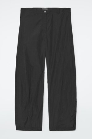 COS Women's Barrel Leg Trousers in Black