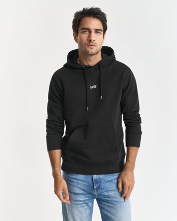 GANT Herren Hoodie mit kleiner Grafik (XL) Schwarz