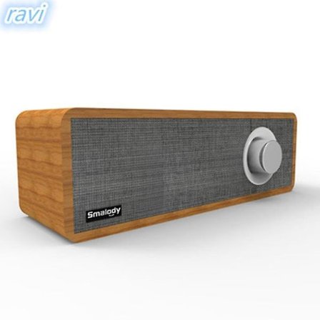 Smalody Ny Bärbar Trälåda Retro Bluetooth-högtalare