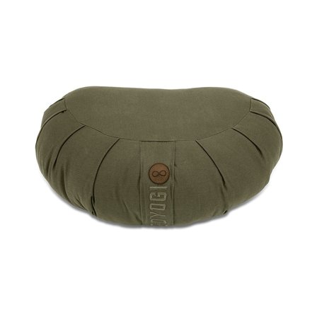 GOYOGI Calm Organic Cotton Crescent Meditation Cushion Dark Olive, Sport & Velvære, Yogaudstyr, Øvrigt