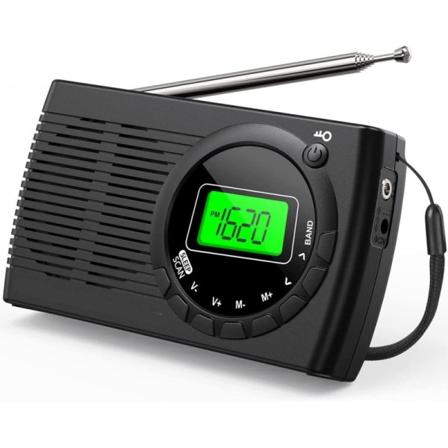 Liten Radio Batteridriven FM/AM/SW, Mini Bärbar Radio