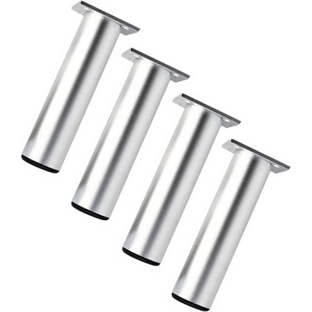 4 Justerbare Ben 15cm Højde Tykkere Skabsben Bordben Møbelben, Aluminiumlegering Møbelben, Højde Justerbar 0-15mm Leveres Med Stai