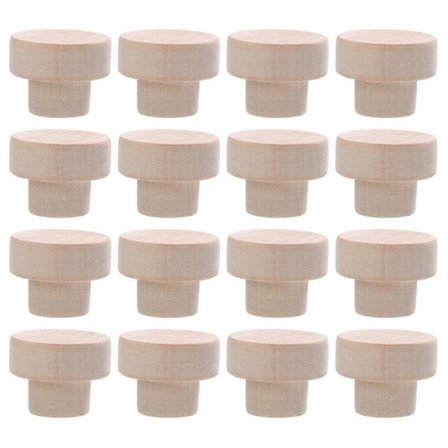 16 kpl Puinen Laatikon Nuppi Pyöreä Laatikon Oven Vetokahvat Huonekalujen Puiset Vetimet z