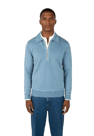 Ciszere Daryl Half Zip Sweater Tröjor Herr Blå XL
