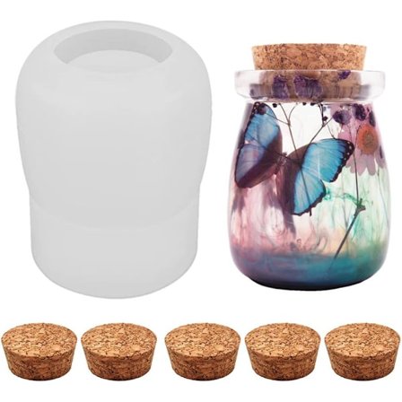 Flaska Silikonform Silikon Resin Förvaringslåda Epoxi Resin Form