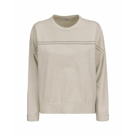 Brunello Cucinelli, Light stretch cotton fleece topwear Beige, Heren, Maat:S