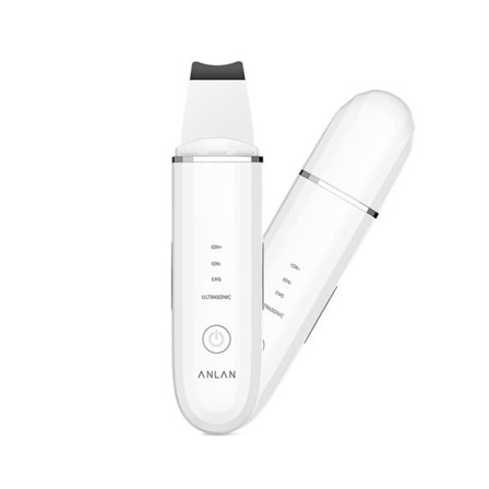 Ultraljud Skin Scrubber Limpieza Ansiktsbehandling Por Spatula EMS Lifting Blackhead Removal