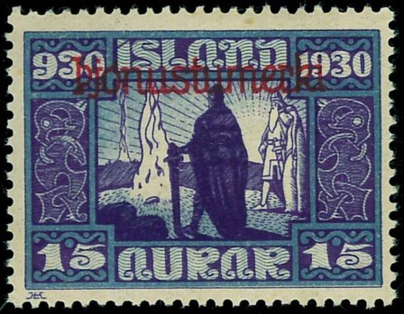 Island 1930 - Tjenestemærke AFA 48 - Postfrisk