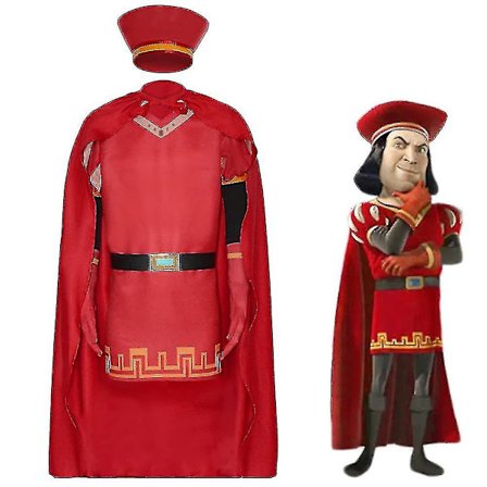 Lord Farquaad Cosplay-kostume til voksne og børn Halloween Karneval Kostume Sæt-Perfekt XS-max