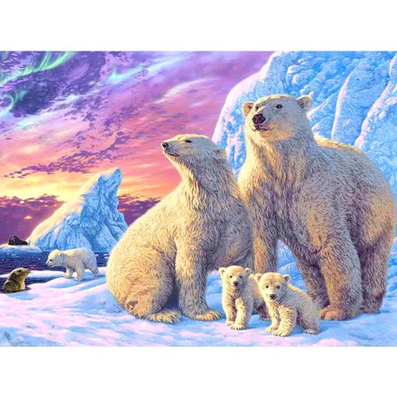 #Isbjørn Jul (30 * 40 1 stk) Diamantmaleri#