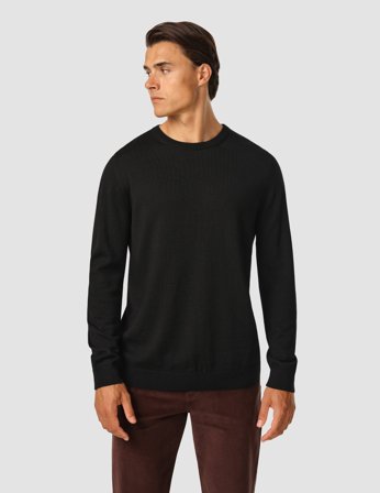 Shaping New Tomorrow - Premium Merino Crewneck - Black - Herre - Størrelse L