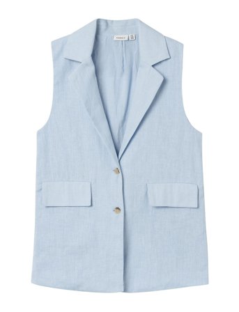 Nkffalinnen Waistcoat Blue Name It