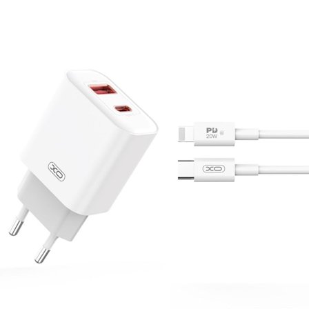 Compatible iPhone Fast Charger 20W – USB-C PD Adapter with Lightning Cable