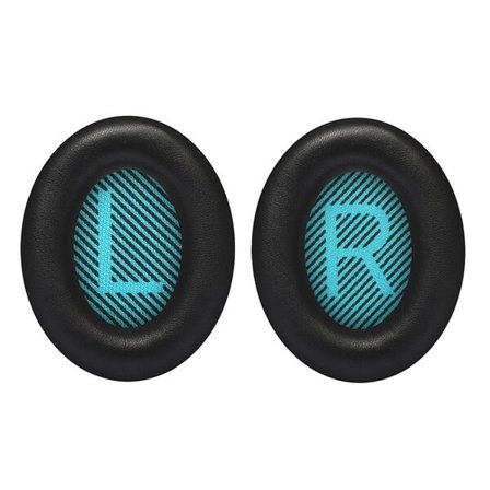 Korvatyynyt lampaannahkaa Bose QC15, QC25, QC2, AE2, AE2i, AE2w - Musta/Sininen