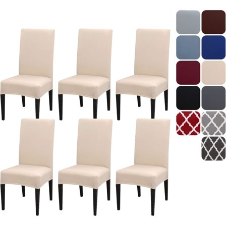 Stolebetræk til spisestue, sæt med 4 eller 6, strækbare, aftagelige, vaskbare, stoleovertræk, dekorative beskyttelseshylstre, sædebetræk til
