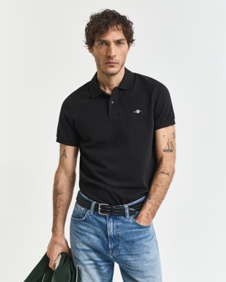 GANT - Klassisk piquéskjorte i slim fit til herre black