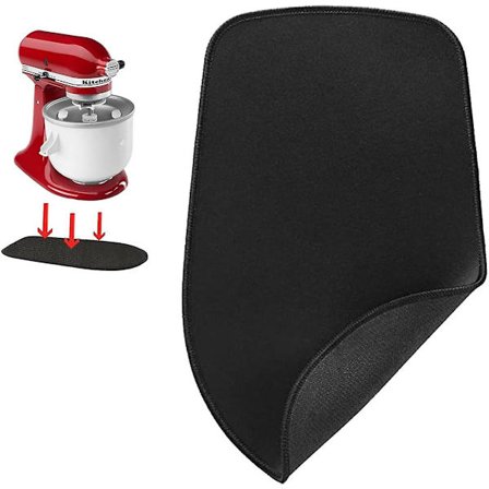 Glidebræt til KitchenAid foodprocessor - Tilbehør Underlag Skridsikker 4,5L-5L Mixer Mover Køkkenmaskine Glide Måtter (Sort) (FMY)