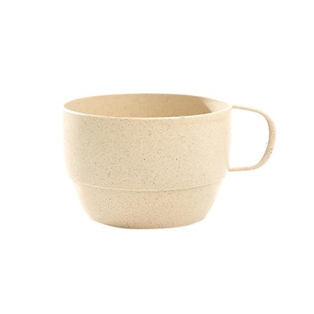 Drikkemunk Eco-venlig Nem At Rengøre Plastik Te Kop Til Mælk 1 Stykke Beige