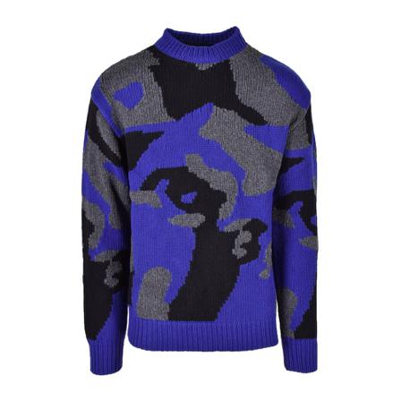 Les Hommes, Round-neck Knitwear Blauw, Heren, Maat:S