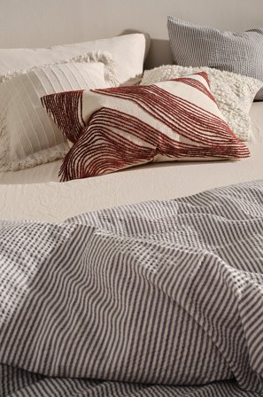 Jotex - Putetrekk 40x60 Cm Beige/kastanjebrun - SANDY - Kjøp Pynteputer & trekk hos Jotex