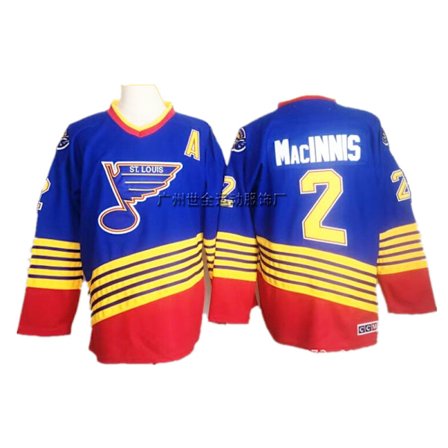 Broderad Hockeytröja – Träningssporttröja i Vintage-stil *L/50* Blues 2-2 Blues