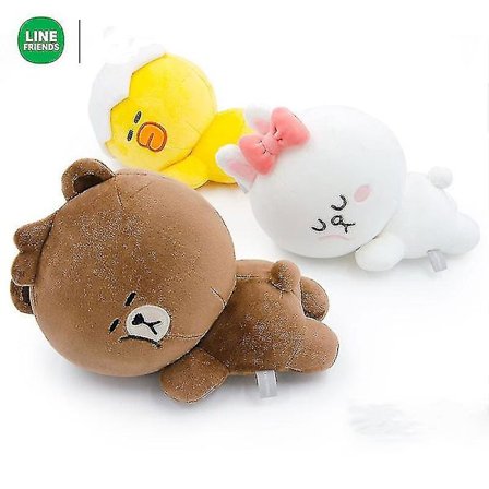 Line Friends -sarjakuva-animepehmolelut - Kawaii Sally Cony -nukkuva nalle Brown - lasten joululahjat syntymäpäivälahjat lelut (FMY)
