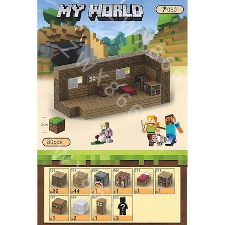 Minecraft mini Figur Kart DIY Magnetiska Leksaker Minecraft Dungeons Tecknad värld Modellerare Kreativa Leksaker För Barn Gåvor