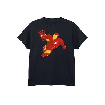 Iron Man Boys Character T-Shirt 12-13 år Svart/Röd