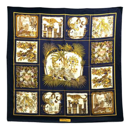 Salvatore Ferragamo Pre-owned Scarves Blå, Dame Vintage Accessories, Størrelse: ONE Size