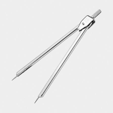 Divider NOCK Nautic, nickel-plated brass, 170 mm, interchangeable point