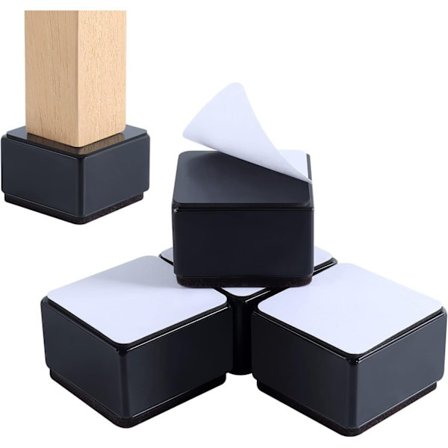 Sengerisere Møbelrisere Legg til 2 tommers høyde, Solid Stål Støtter 10000 Pund, Bord, Stol eller Sofa Riser, Sett med 4 Møbelriser