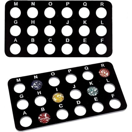 2 stk. Perletellerbrett i plast, ryddigere perlebrett, perleorganisator, rundt perletellebrett for sortering og organisering av smykkekunst, svart 