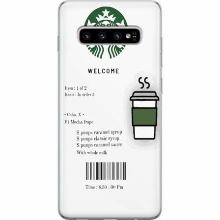 Samsung Galaxy S10+ Genomskinligt Skal Welcome