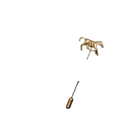 John Henric Lapel Pin Horse Kostymtillbehör Herr Guld ONESIZE